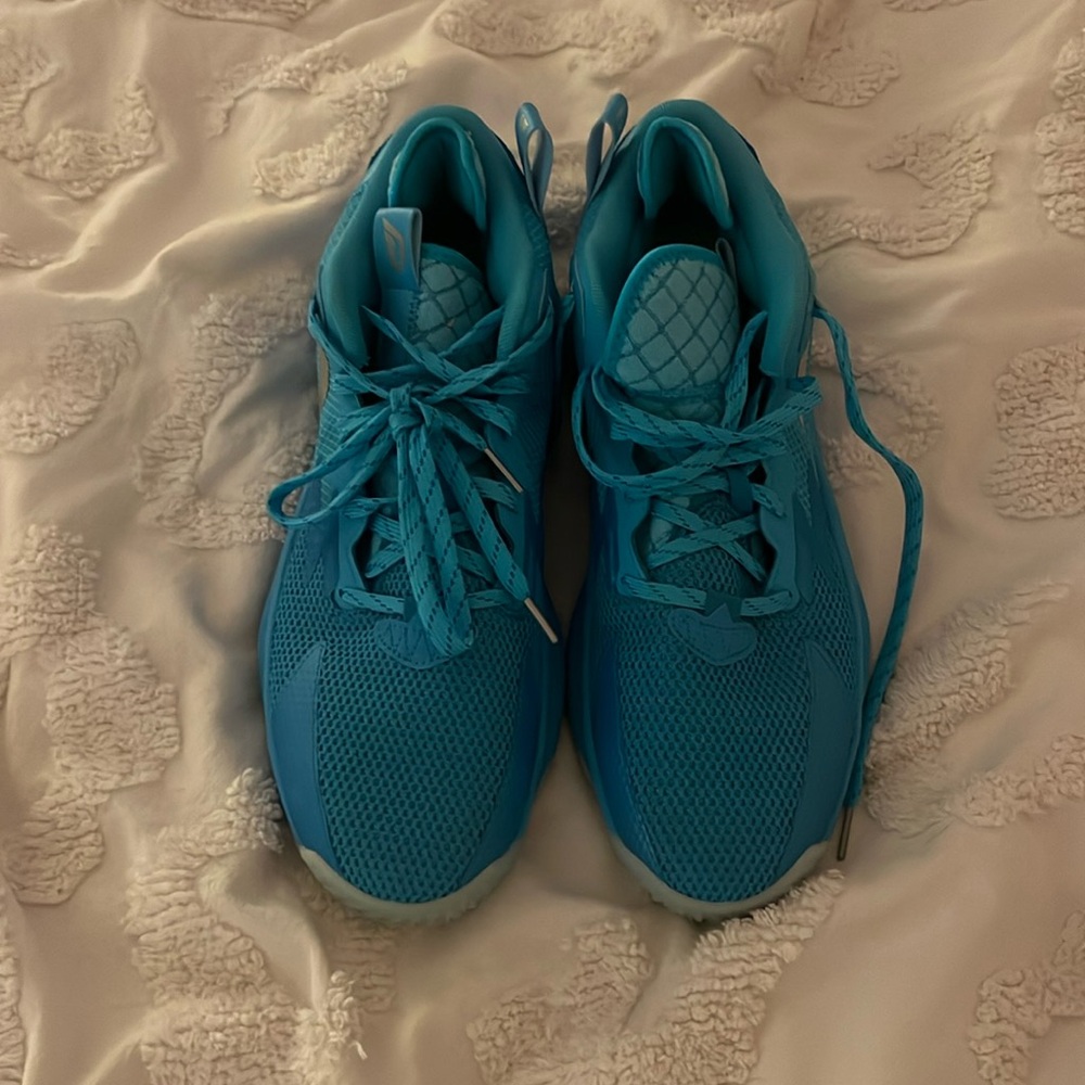 Blue Adidas Dame 8 Basketball shoes